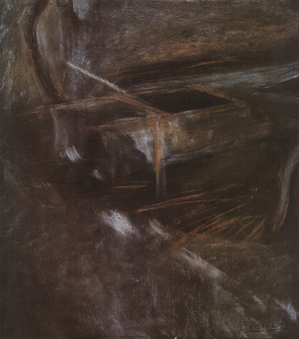 Nel campo, Carretta in un campo (disegno, opera isolata) di Boccioni Umberto - ambito italiano (primo quarto XX)