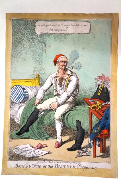 Il destino dell'Ossuto o il vecchio Blucher che si prepara, Storie di Napoleone (stampa) di Williams Charles (primo quarto sec. XIX)