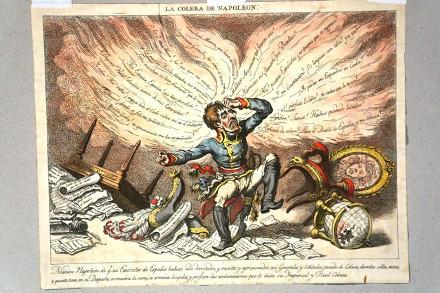 La collera di Napoleone, Napoleone (stampa) di Gillray James - ambito spagnolo (inizio sec. XIX)