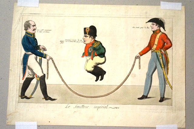 Il saltatore imperiale, Napoleone (stampa) di Lacroix (primo quarto sec. XIX)