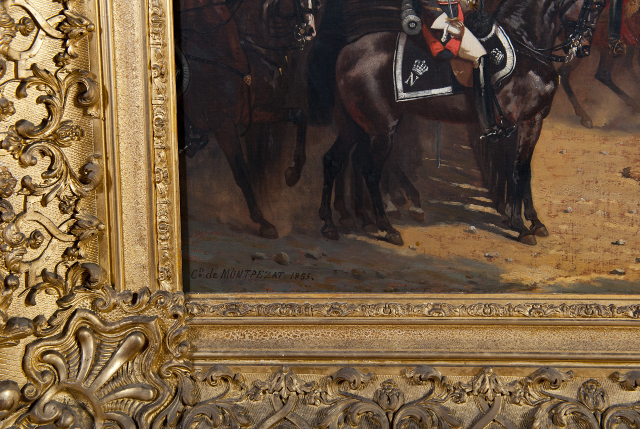 Vittorio Emanuele II di Savoia e Napoleone III (dipinto, opera isolata) di Montpezat Henri Auguste de (metà sec. XIX)