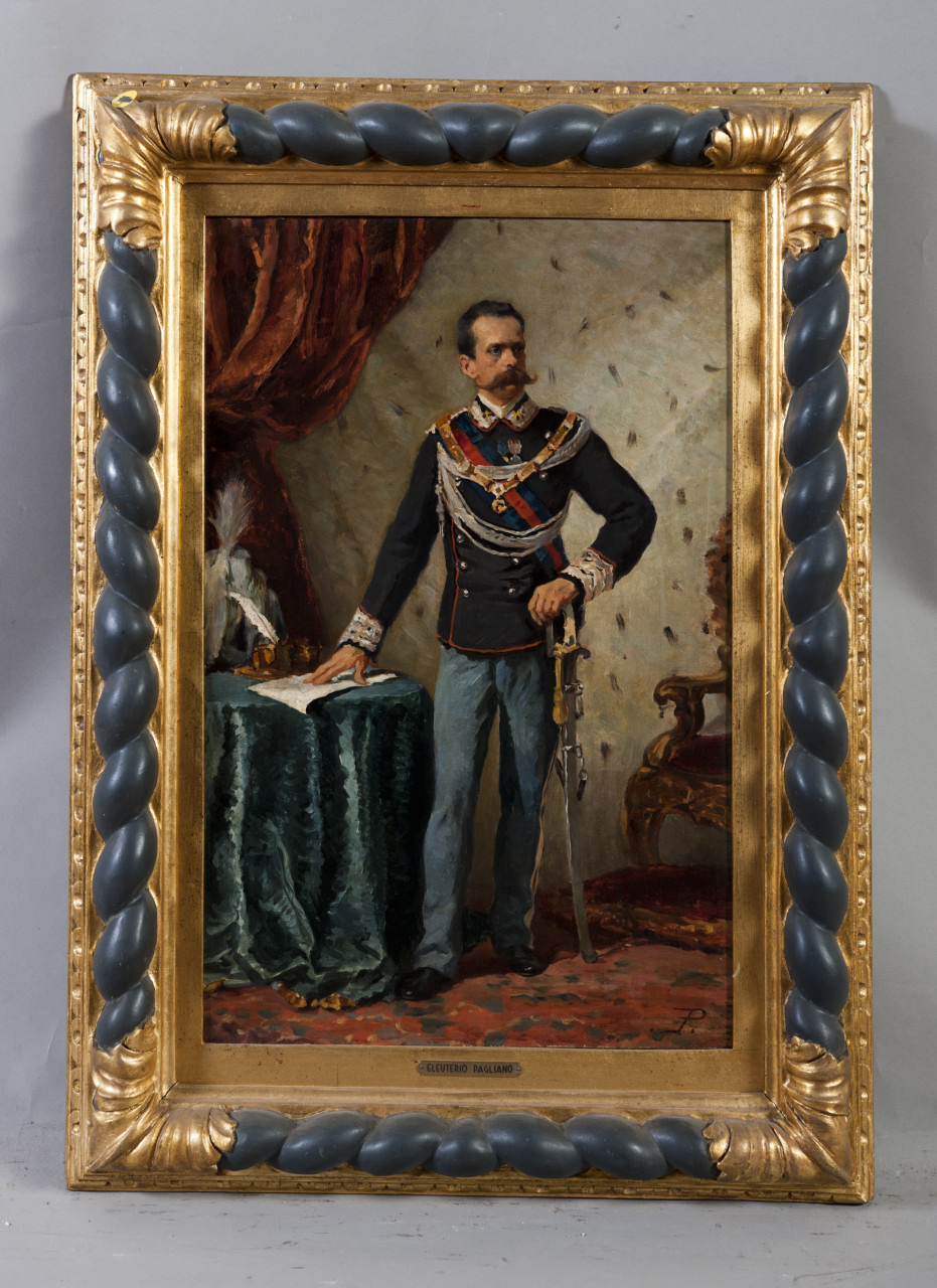 ritratto di Umberto I di Savoia (dipinto, opera isolata) di Pagliano Eleuterio (seconda metà secc. XIX)