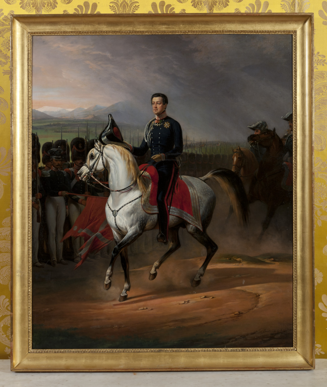 ritratto di Carlo Alberto di Savoia-Carignano a cavallo (dipinto, opera isolata) di Sanbodalski Ianvir (secondo quarto sec. XIX)