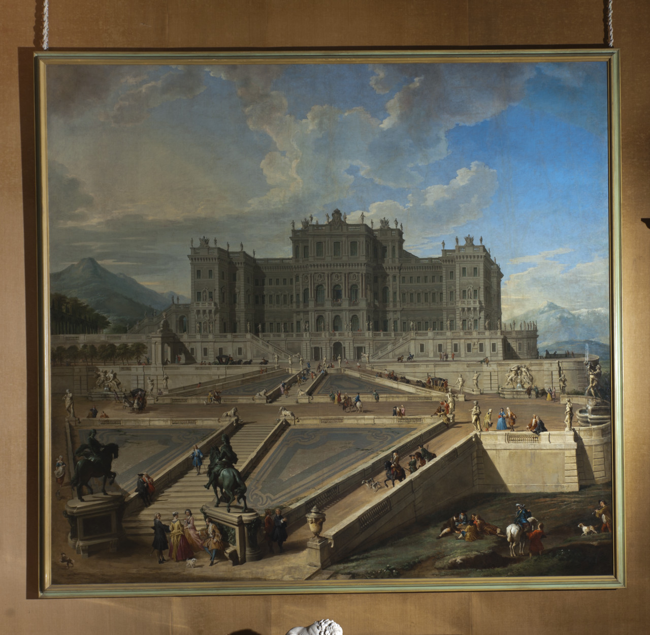 veduta del Castello di Rivoli verso Mezzogiorno (dipinto, opera isolata) di Panini Giovanni Paolo (primo quarto sec. XVIII)