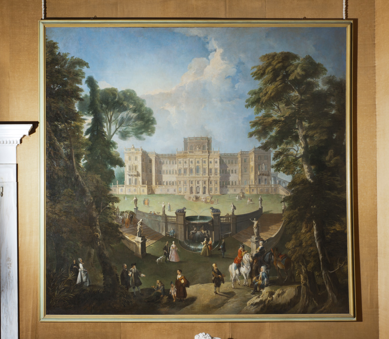 Facciata del Castello di Rivoli verso tramontana, veduta del Castello di Rivoli verso ponente (dipinto, opera isolata) di Locatelli Andrea (primo quarto sec. XVIII)
