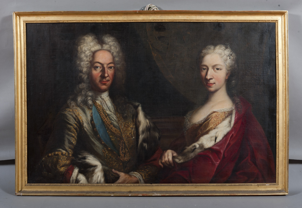 ritratto di Vittorio Amedeo II di Savoia e di Anna d'Orleans (dipinto, opera isolata) di Meytens Martin van il Giovane (maniera) (secondo quarto sec. XVIII)