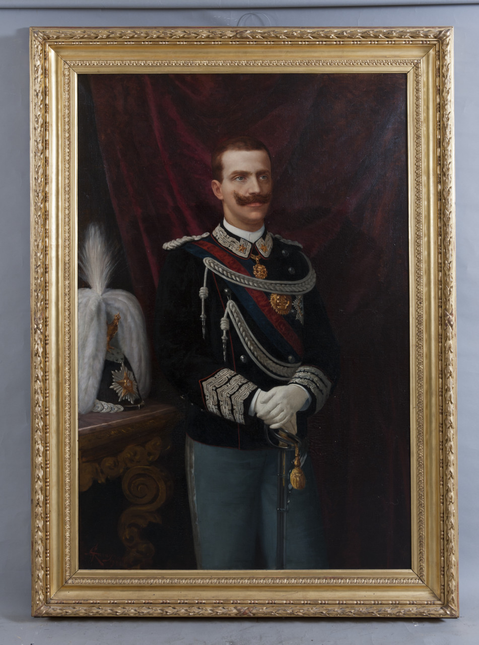 ritratto di Vittorio Emanuele III di Savoia (dipinto, opera isolata) di Garagnani A (inizio sec. XX)