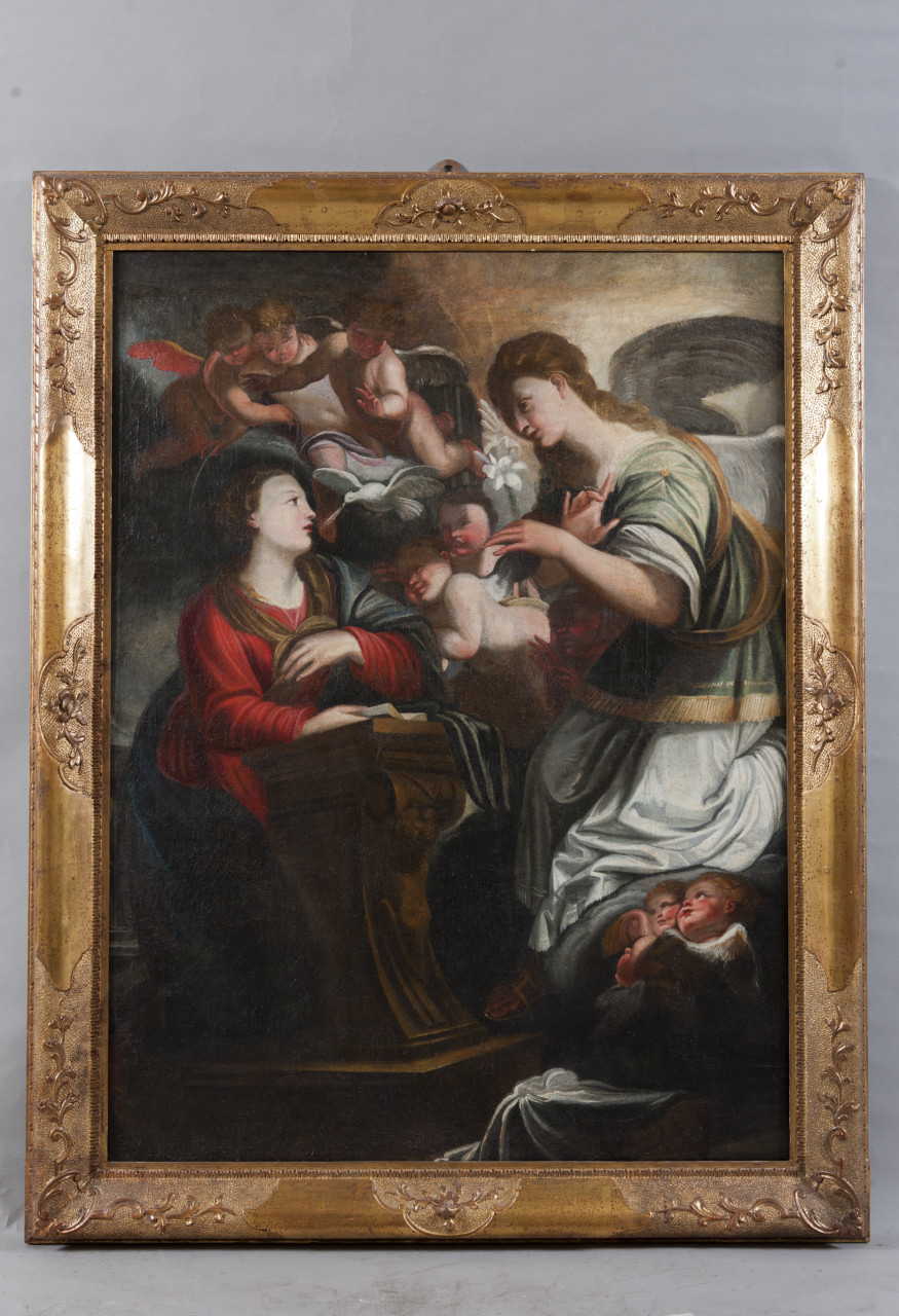 Annunciazione (dipinto, opera isolata) - ambito italiano (seconda metà sec. XVII)