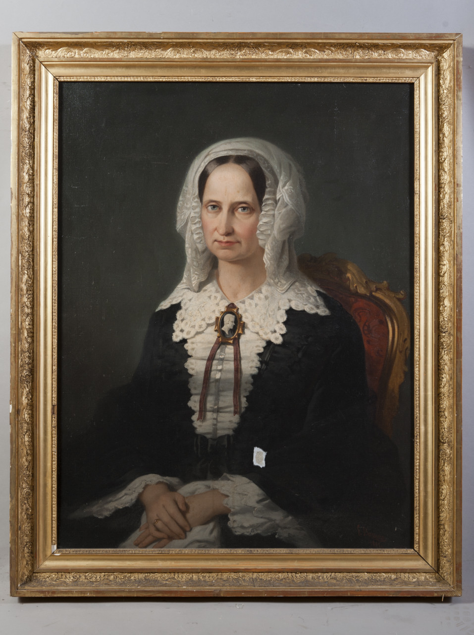 ritratto di Maria Teresa d'Asburgo-Lorena in abiti vedovili (dipinto, opera isolata) di Barucco Felice (metà sec. XIX)