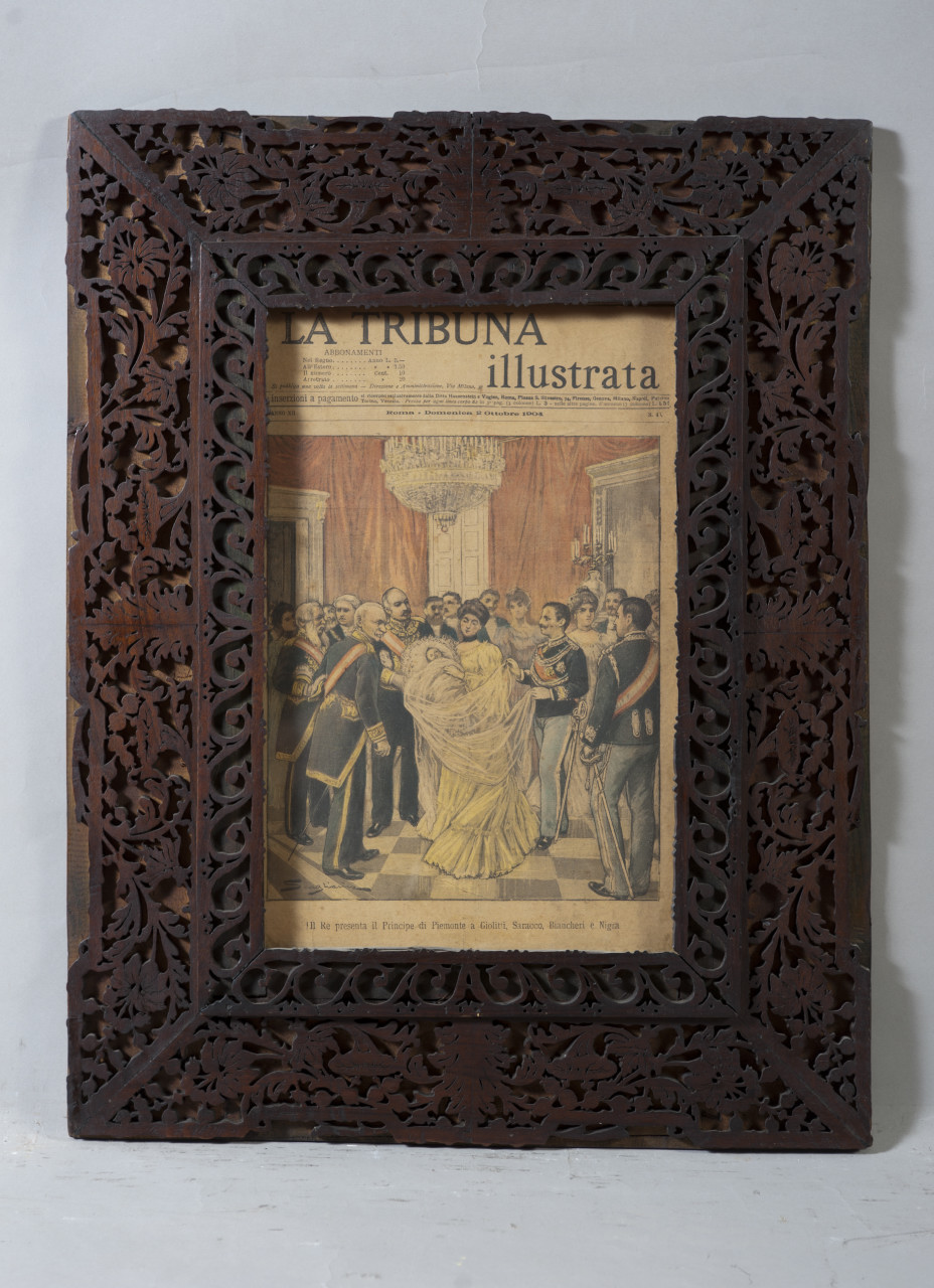 Il re presenta il Principe di Piemonte ai ministri, presentazione del principe di Piemonte (stampa) di Scagliarini M.. (sec. XX)