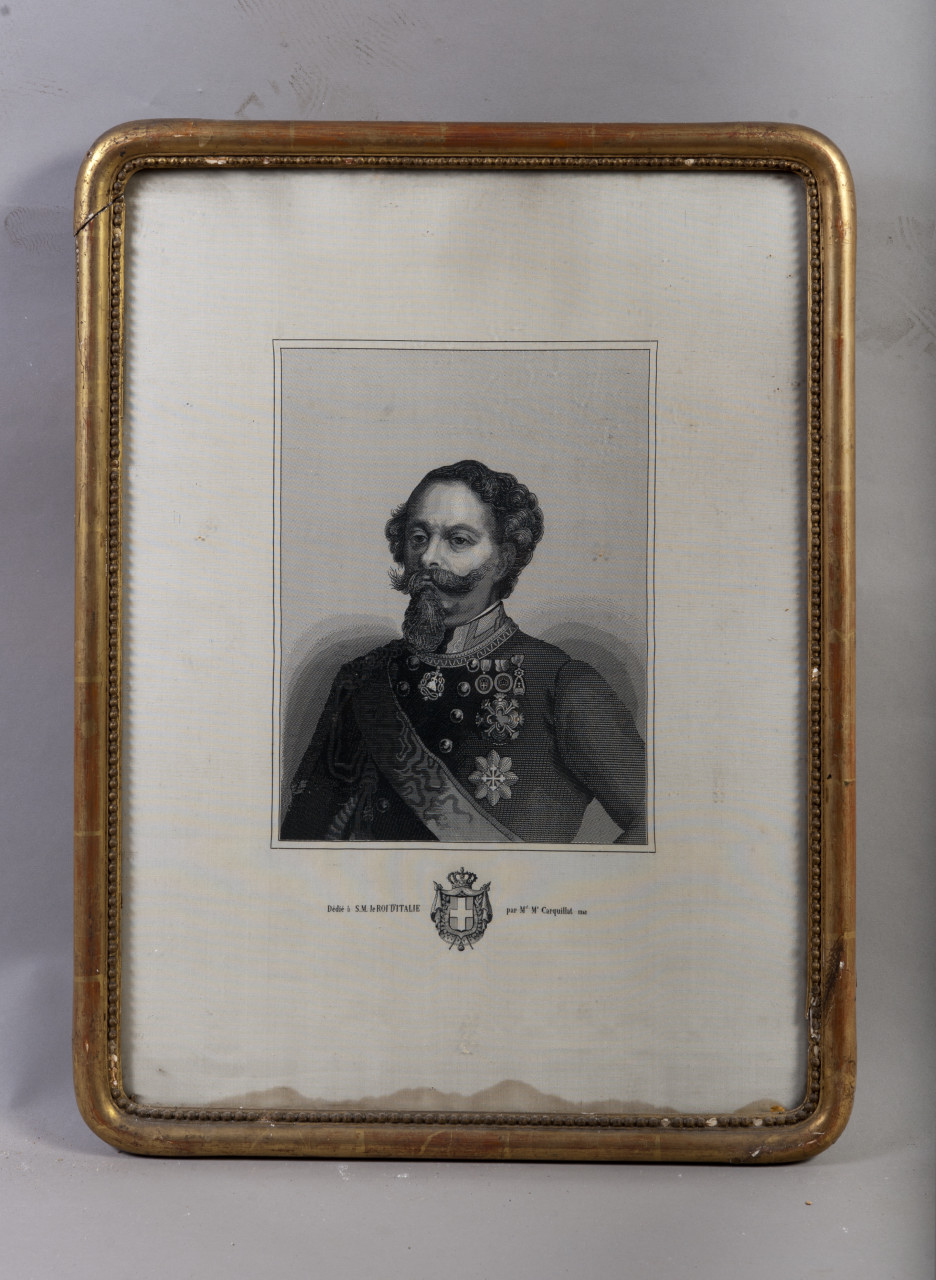 ritratto di Vittorio Emanuele II di Savoia (stampa) - ambito francese (sec. XIX)
