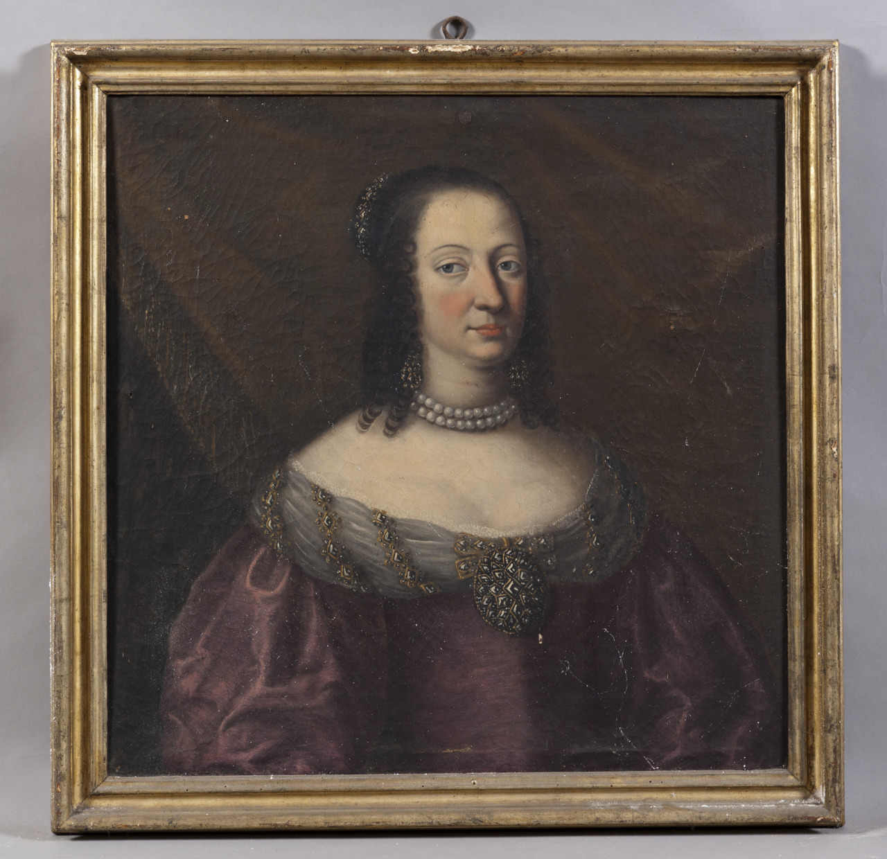 Ritratto di nobildonna (dipinto, opera isolata) - ambito piemontese (terzo quarto sec. XVII)