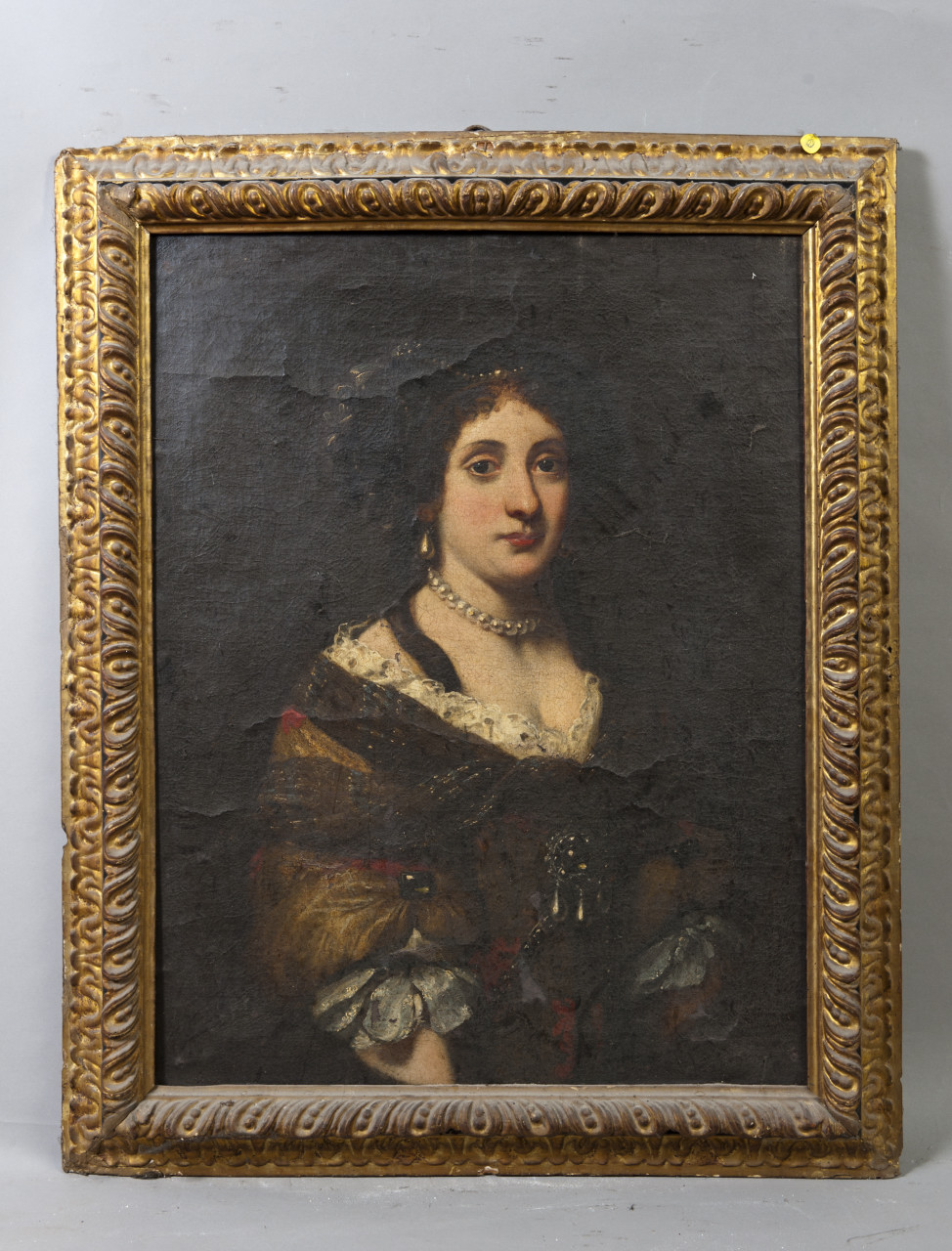 Ritratto di nobildonna ignota (dipinto, opera isolata) - ambito piemontese (sec. XVII)