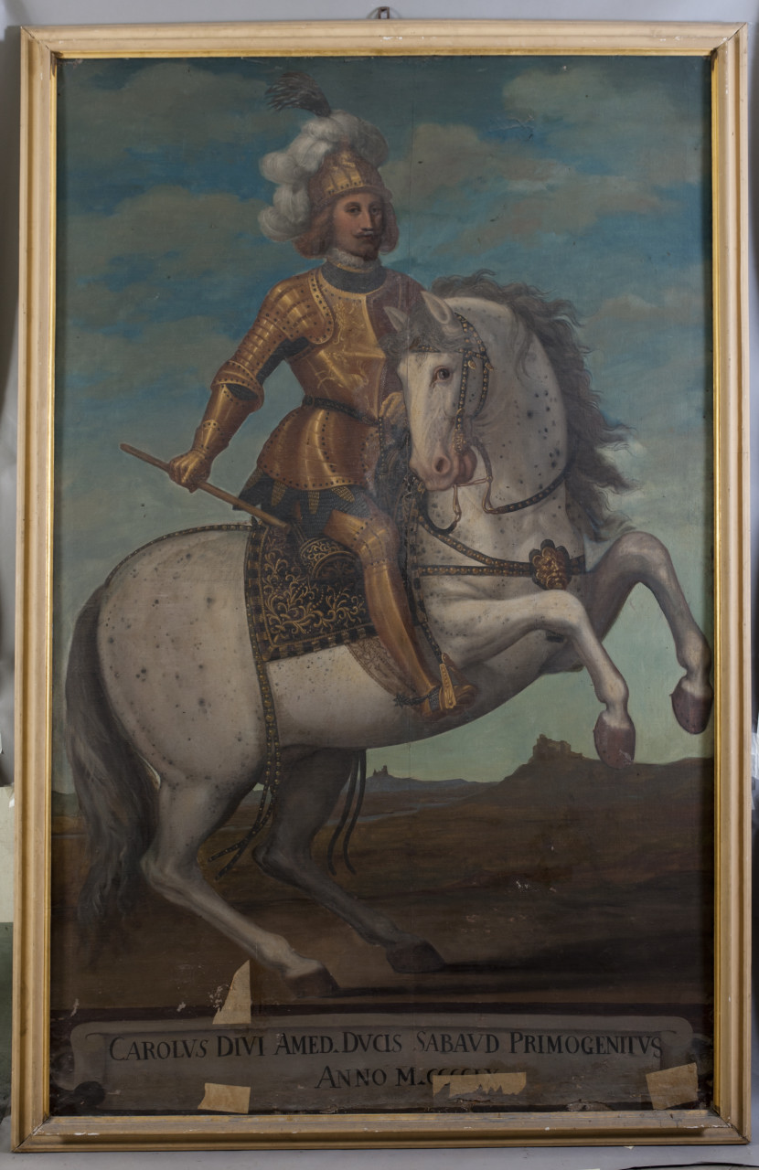 Ritratto di Carlo I duca di Savoia (dipinto, opera isolata) - ambito piemontese (prima metà sec. XVIII)