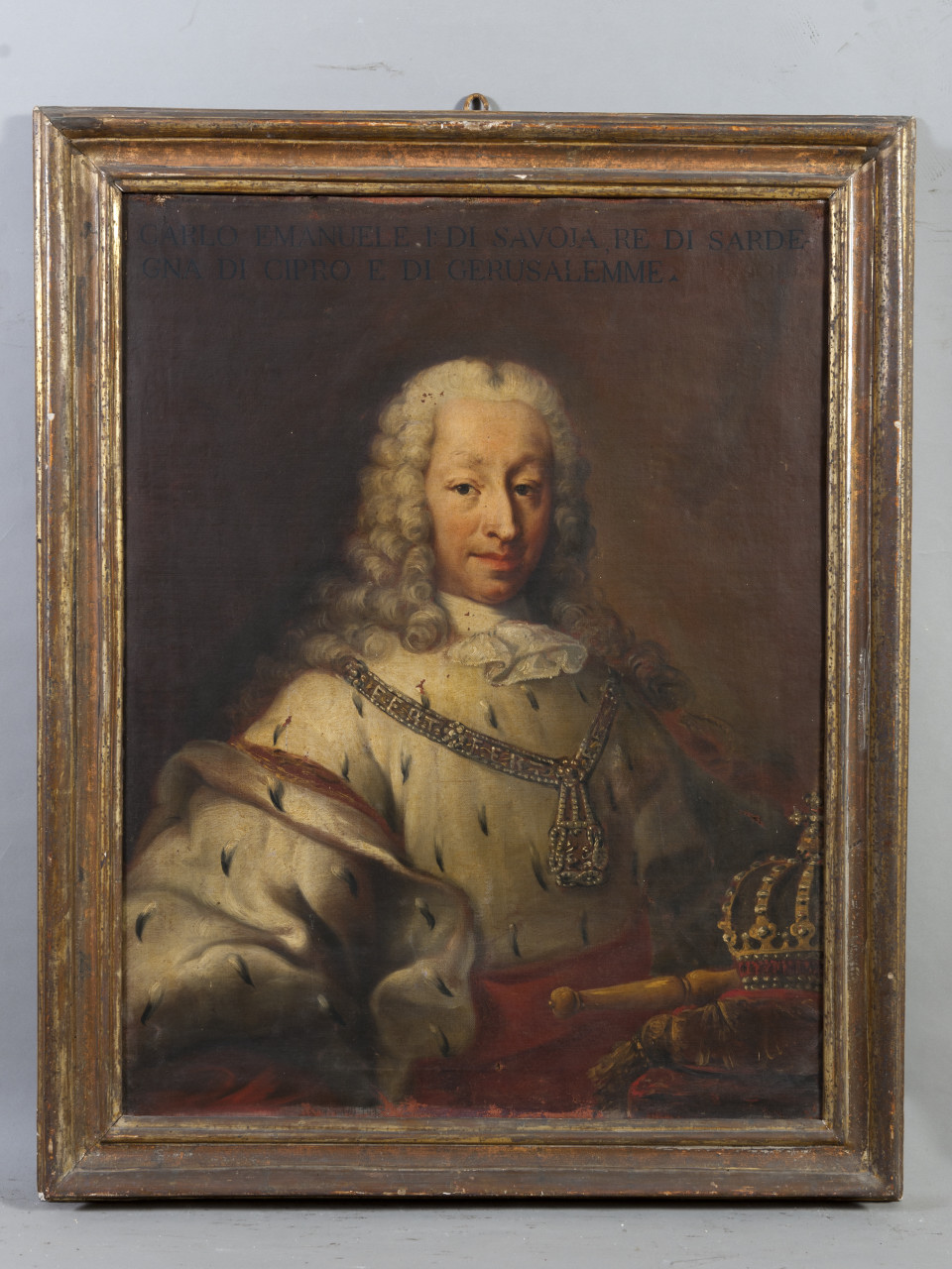 Ritratto di Carlo Emanuele III re di Sardegna (dipinto, opera isolata) - ambito piemontese (terzo quarto sec. XVIII)