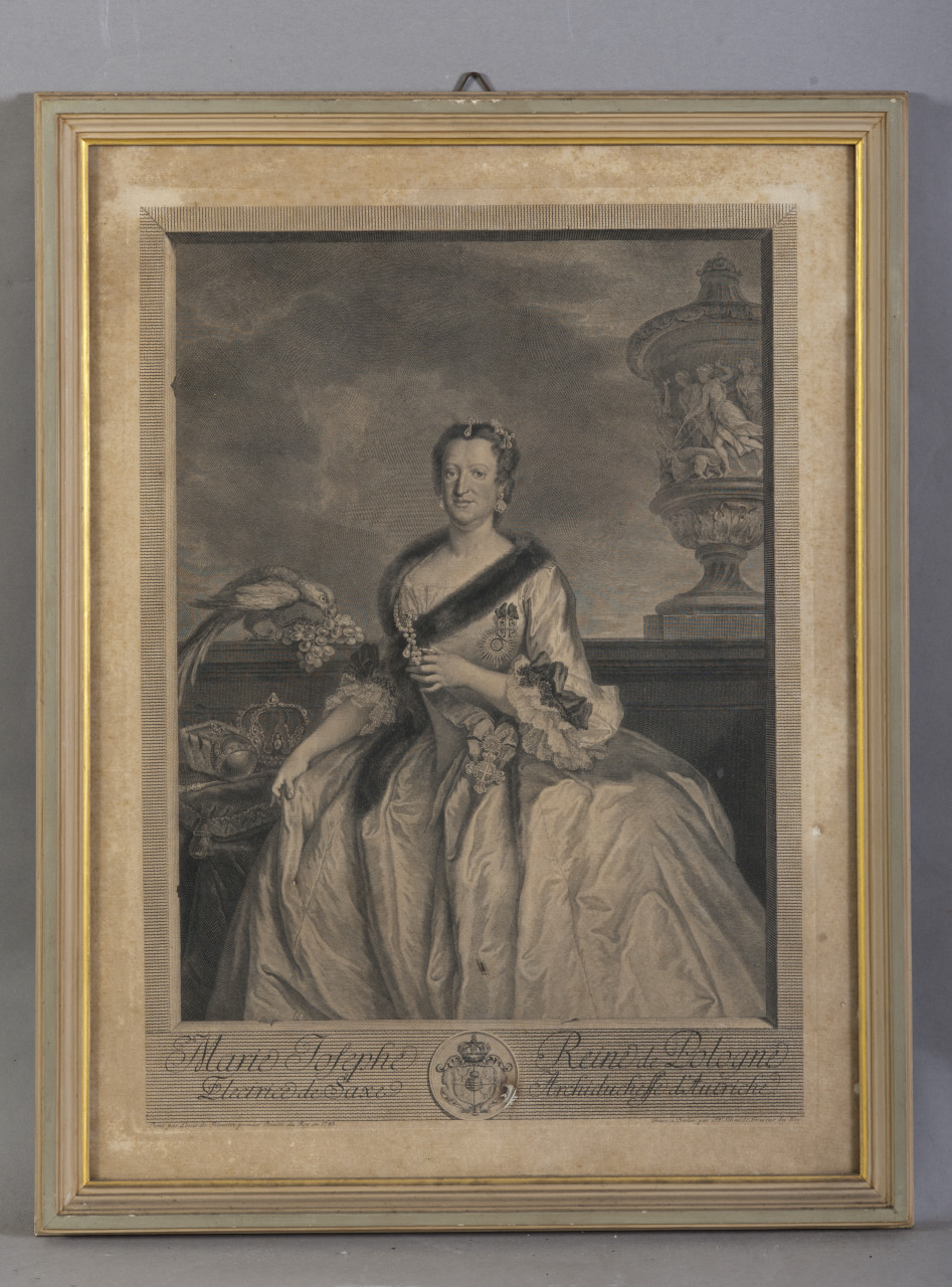 Ritratto di Maria Giuseppina regina di Polonia (stampa) - ambito tedesco (sec. XVIII)