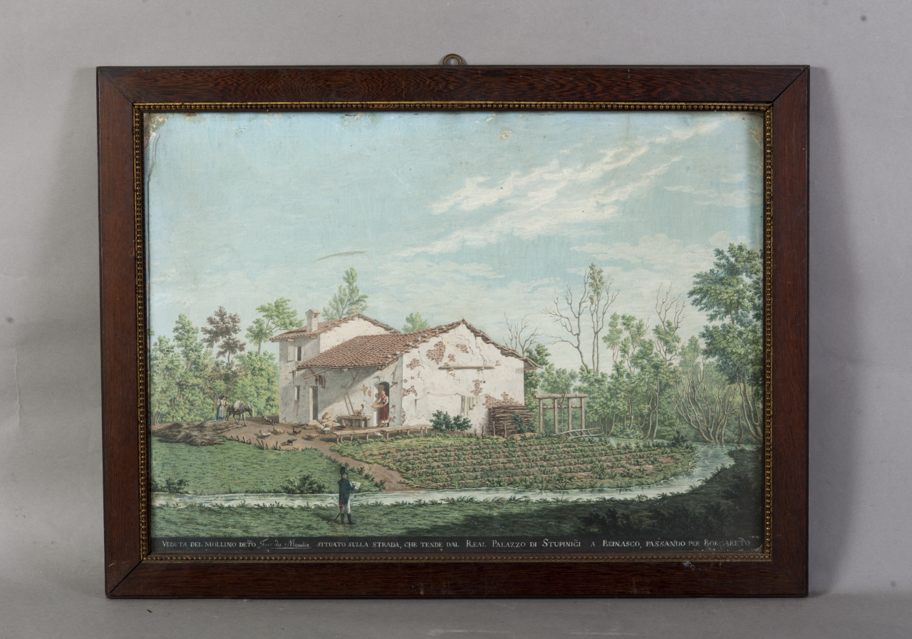 Veduta del mulino detto Fort du Moulin (disegno, opera isolata) - ambito piemontese (XIX)