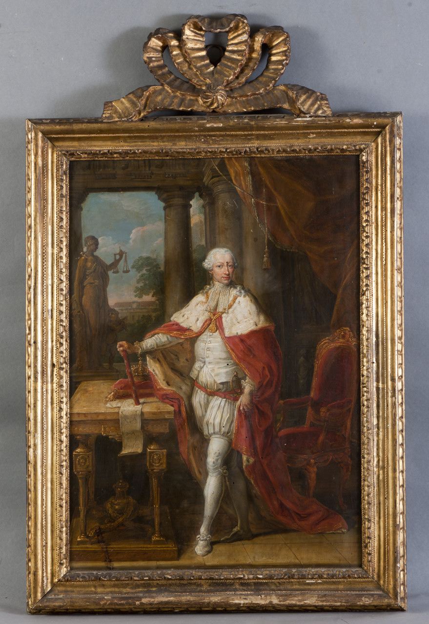 Ritratto di Vittorio Amedeo III re di Sardegna (dipinto, opera isolata) - ambito piemontese (terzo quarto sec. XIX)