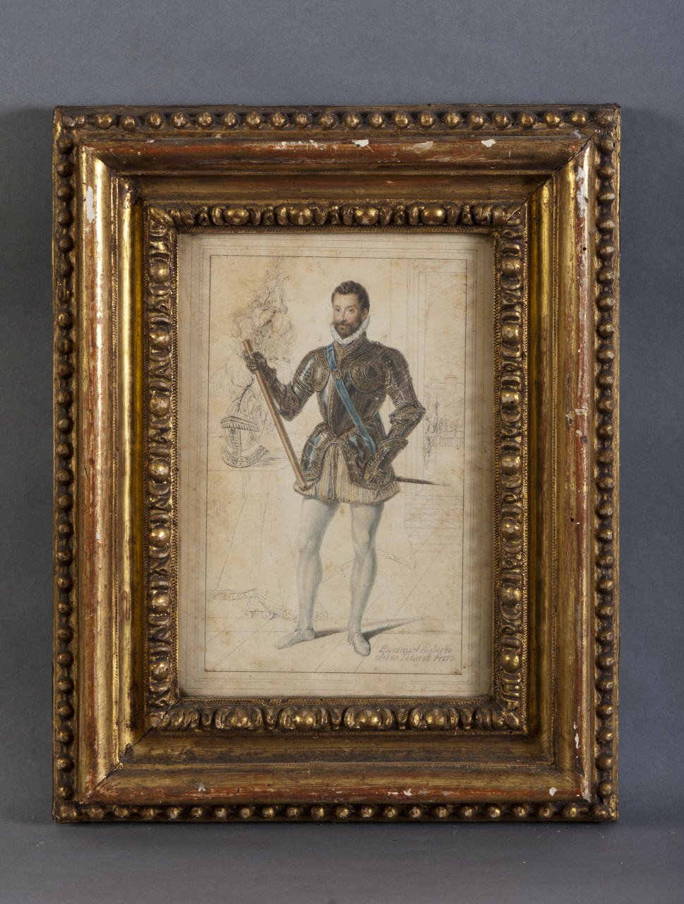 Ritratto di Emanuele Filiberto duca di Savoia (stampa) - ambito piemontese (sec. XIX)