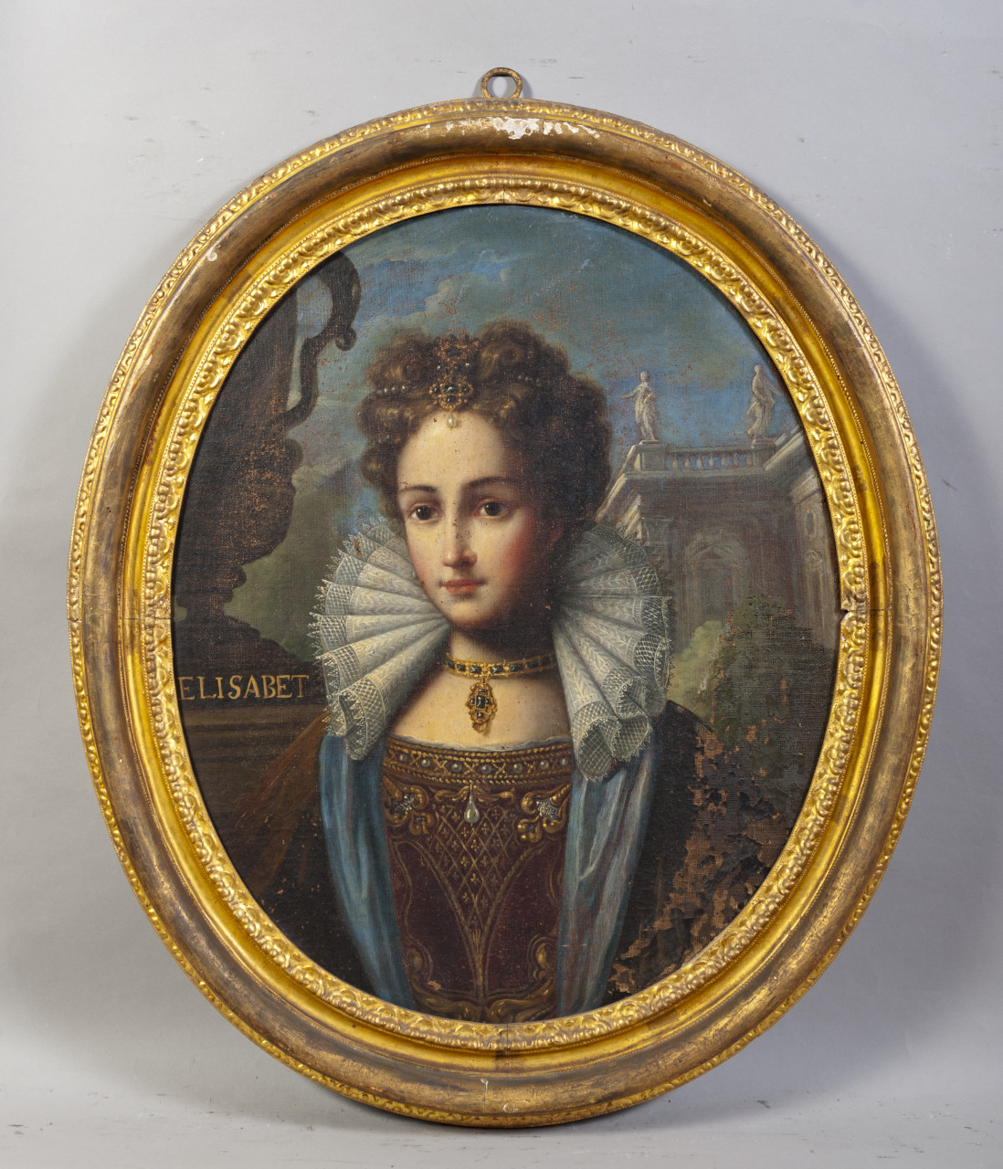 Ritratto di Elisabetta I di Inghilterra (dipinto, opera isolata) - ambito piemontese (seconda metà sec. XVIII)
