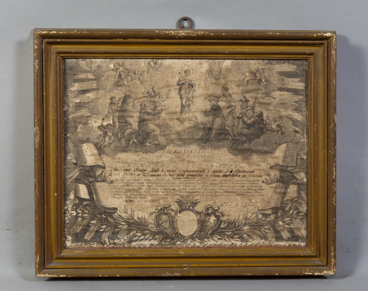 Immacolata e santi dell'ordine cappuccino (stampa) - ambito romano (seconda metà XVIII)