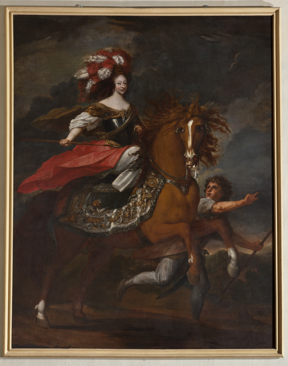 Ritratto equestre di principessa di Casa Savoia (dipinto, opera isolata) - ambito piemontese (terzo quarto sec. XVII)