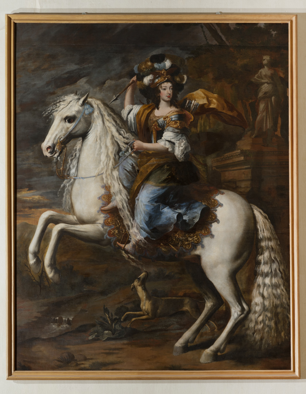Ritratto equestre di principessa di Casa Savoia (dipinto, opera isolata) - ambito piemontese (terzo quarto sec. XVII)