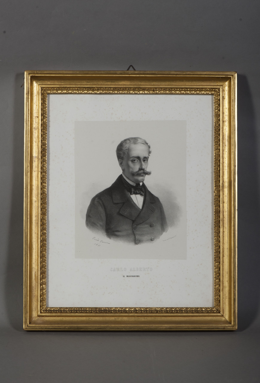 CARLO ALBERTO/ IL MAGNANIMOzo, Ritratto di Carlo Alberto di Savoia-Carignano (stampa) di Gonin Guido, Gonin Enrico (metà sec. XIX)