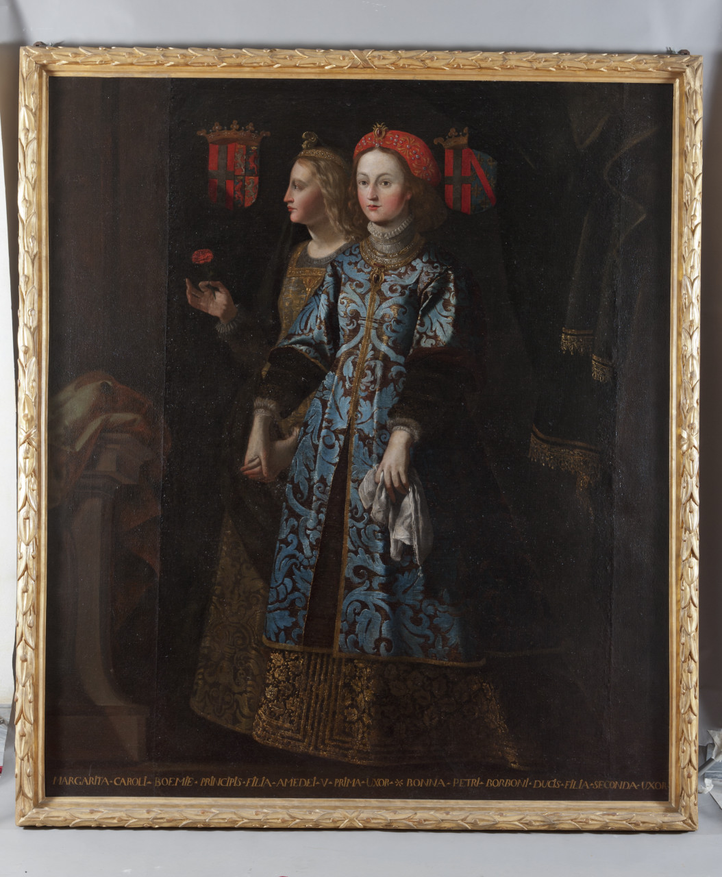 Ritratto di Margherita di Borbone e Claudia di Brosse (dipinto, ciclo) - ambito piemontese (prima metà sec. XVII)