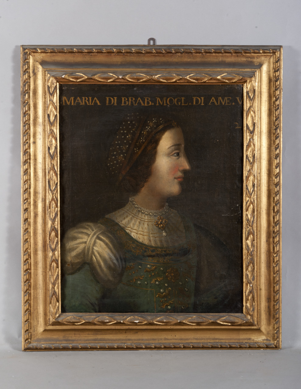 Ritratto di Maria di Brabante (dipinto, opera isolata) - ambito piemontese (prima metà sec. XVII)