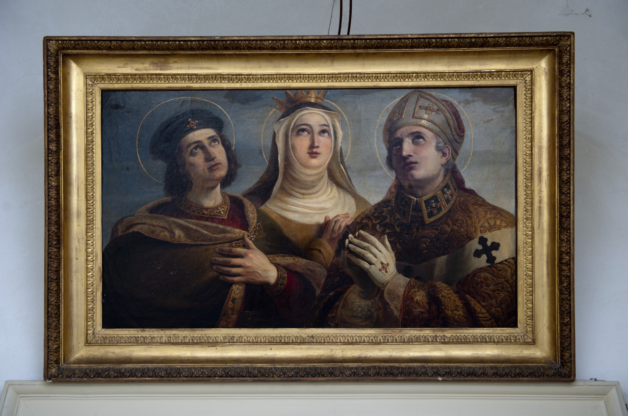 Beati Umberto, Margherita e Bonifacio di Savoia (dipinto, opera isolata) - ambito piemontese (secondo quarto sec. XIX)