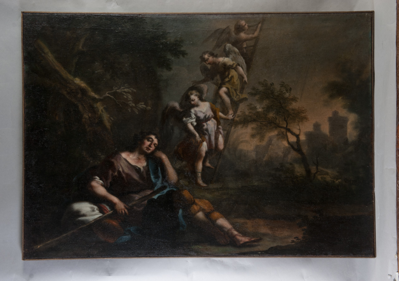 Sogno di Giacobbe (dipinto, opera isolata) - ambito piemontese (metà sec. XVIII)