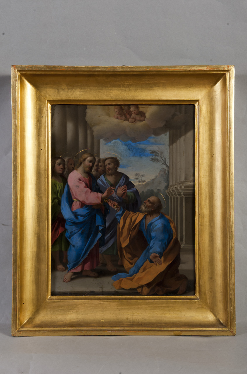 Gesù consegna le chiavi a san Pietro (dipinto, opera isolata) di Maratta Carlo (bottega) (ultimo quarto sec. XVII)