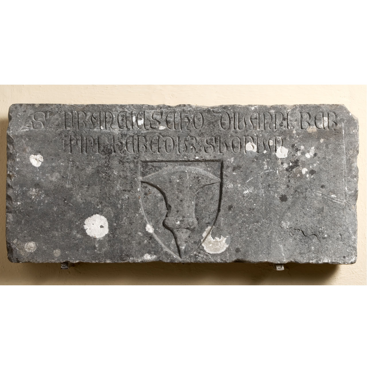 stemma gentilizio della famiglia Bertini (lapide tombale) - bottega senese (sec. XIV)