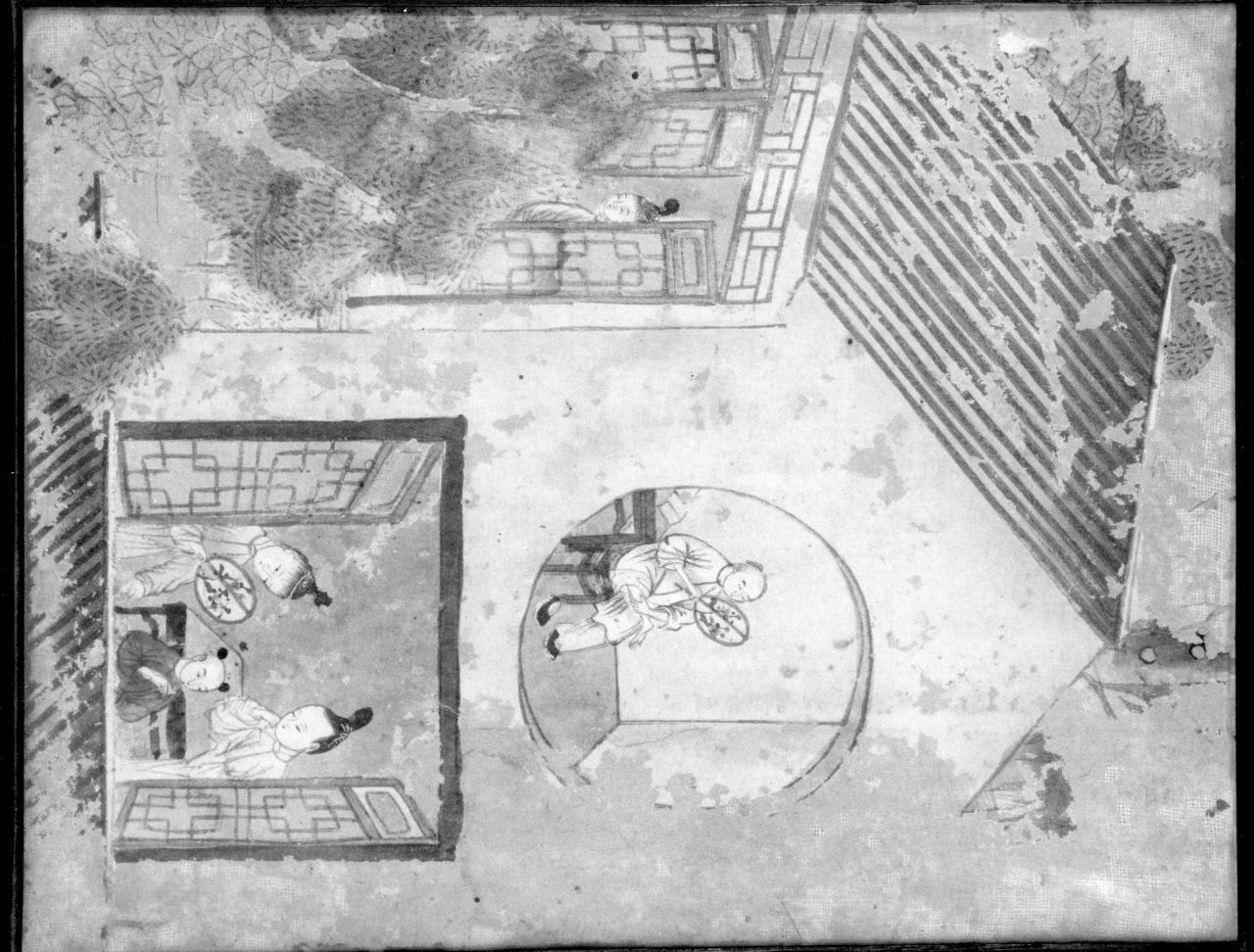 scena di vita cinese (dipinto) - ambito cinese (sec. XVIII)