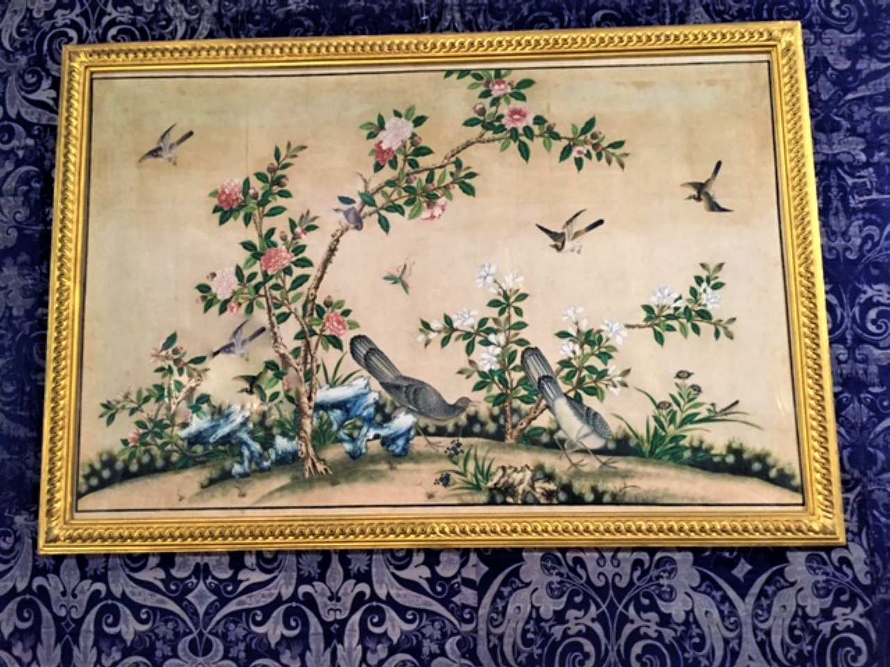 fiori e ucccelli (dipinto) - ambito cinese (seconda metà sec. XVIII)