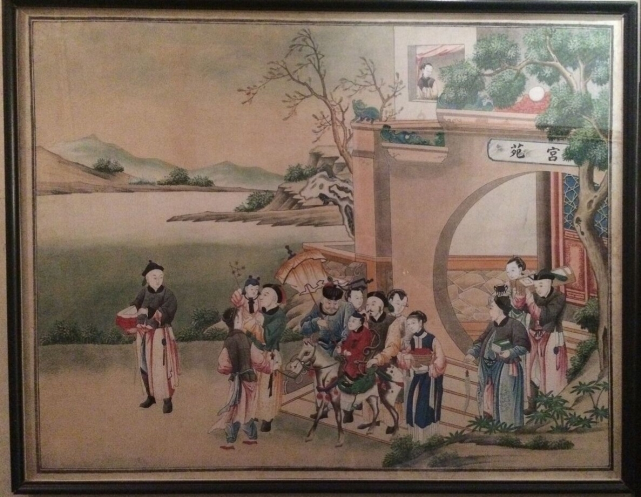 scena di vita cinese (dipinto) - scuola cinese (sec. XVIII)