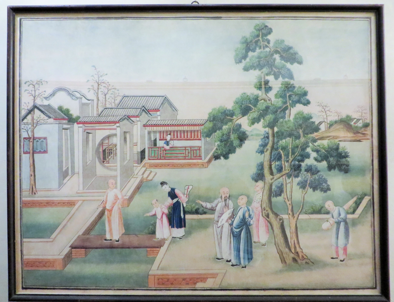 scena di vita cinese (dipinto) - ambito cinese (sec. XVIII)