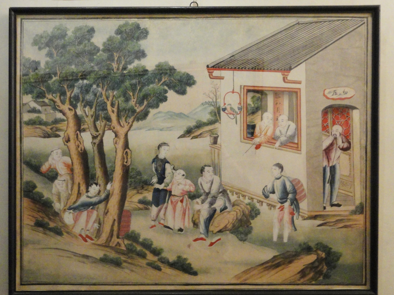 scena di vita cinese (dipinto) - ambito cinese (sec. XVIII)