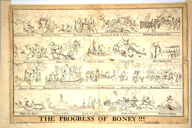 La carriera dell'ossuto (Bonaparte), Napoleone e l'isola d'Elba (stampa) di Marks, J. Lewis - ambito inglese (primo quarto sec. XIX)
