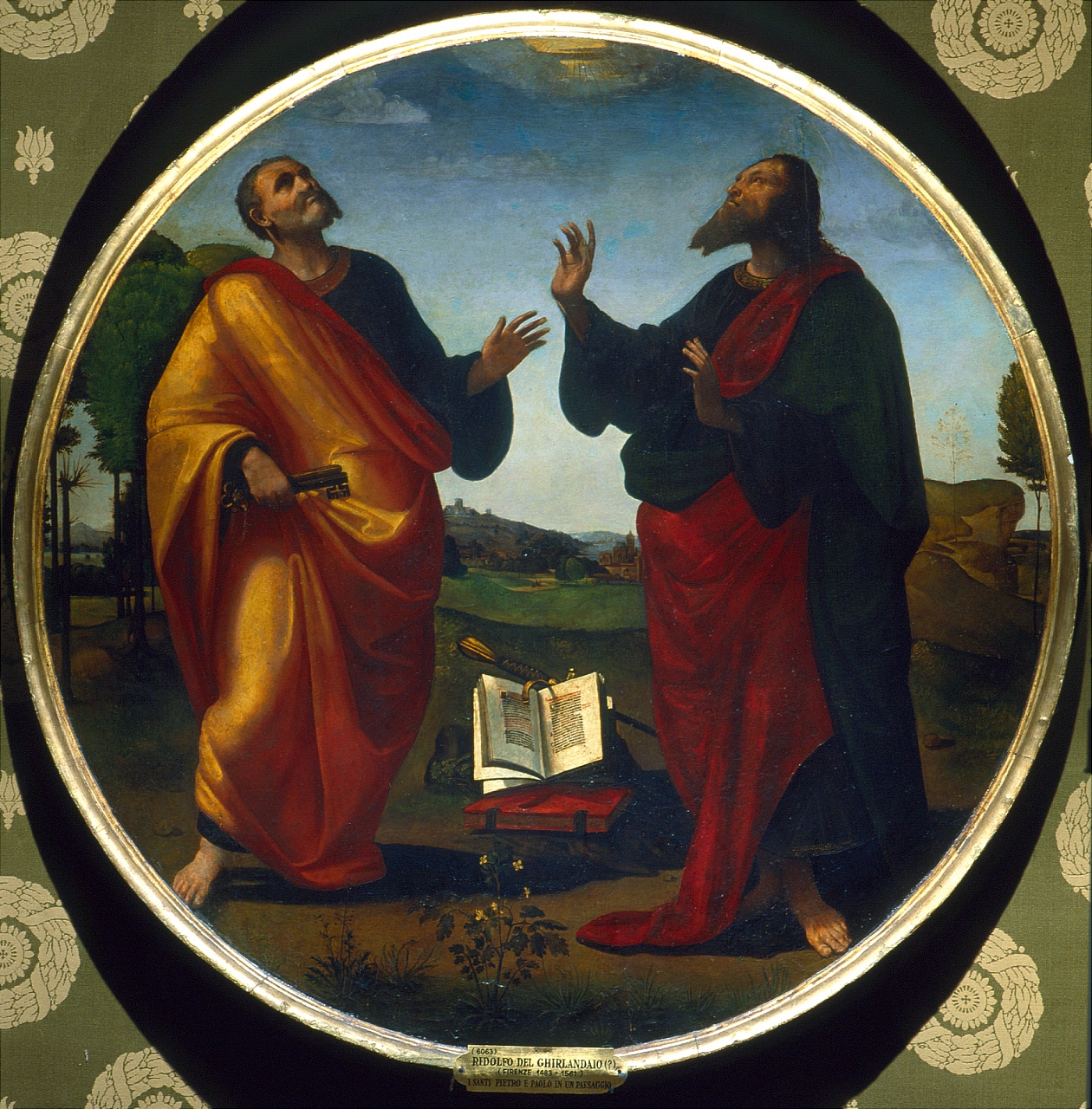 San Pietro e San Paolo in adorazione (dipinto) di Bigordi Ridolfo detto Ridolfo Ghirlandaio (primo quarto sec. XVI)