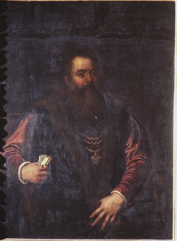 ritratto d'uomo (dipinto) - ambito veneziano (metà sec. XVI)