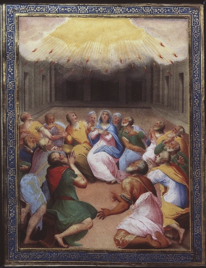 Pentecoste (miniatura) di Mariani Valerio (primo quarto sec. XVII)