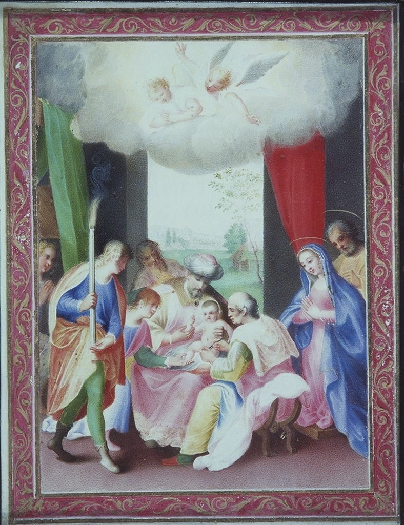 circoncisione di Gesù Bambino (miniatura) di Mariani Valerio (primo quarto sec. XVII)