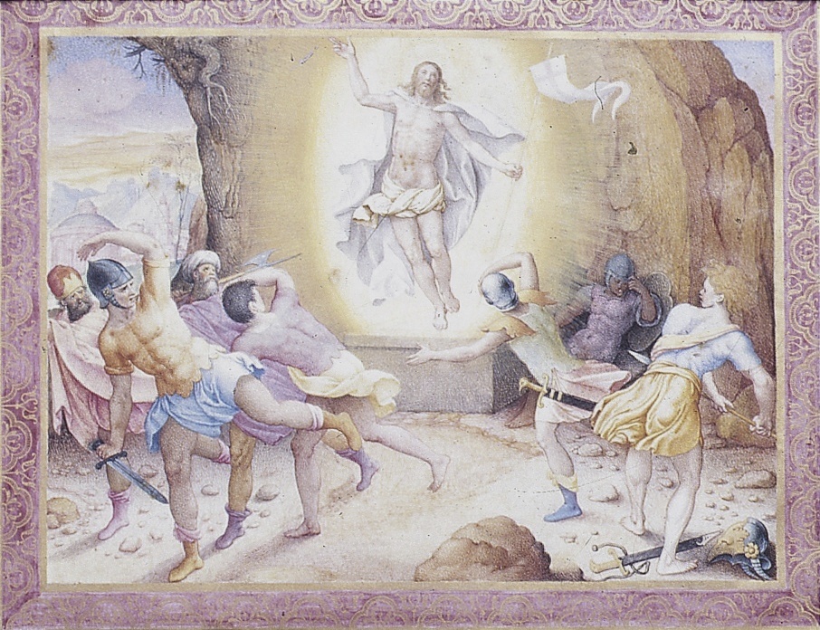 resurrezione di Cristo (miniatura) di Lupi Simone (secc. XVI/ XVII)