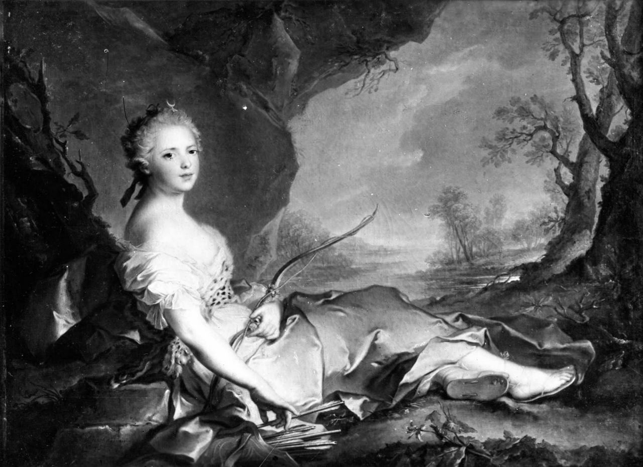 ritratto di Maria Adelaide di Francia come Diana (dipinto) di Nattier Jean-Marc (sec. XVIII)