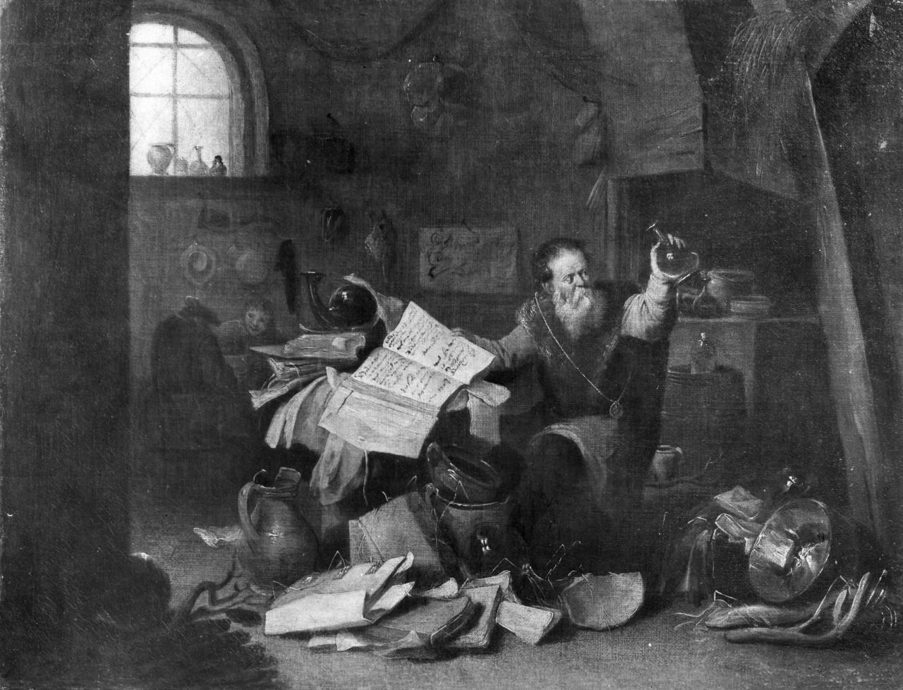 l'Alchimista (dipinto) di Teniers David il Giovane (attribuito) (sec. XVII)