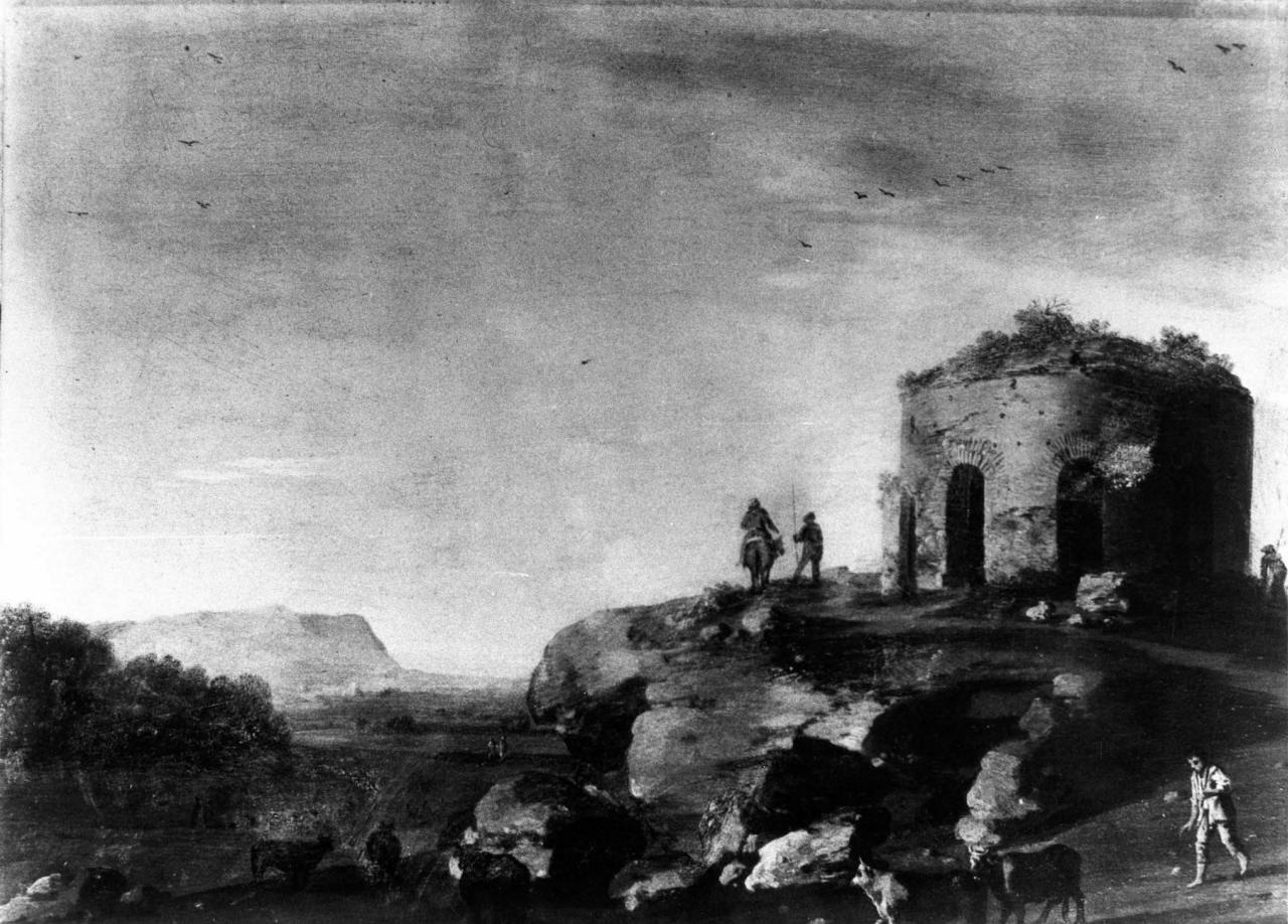 paesaggio con rovine (dipinto) di Poelenburgh Cornelis van (sec. XVII)