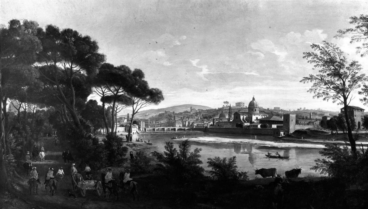 veduta di Firenze, veduta di città (dipinto) di Wittel Gaspar van (sec. XVII)