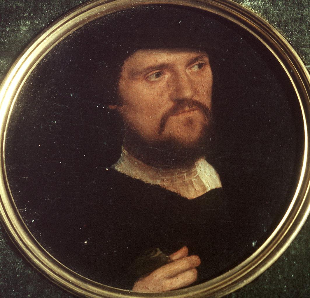 ritratto d'uomo (miniatura) di Holbein Hans il Giovane (sec. XVI)